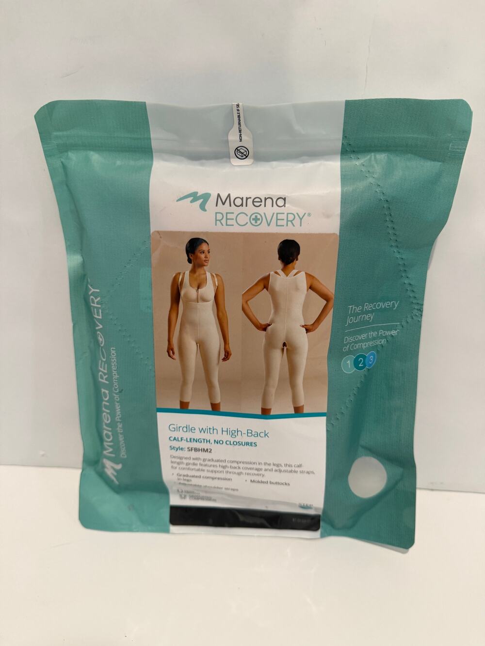 Marena Recovery Girdle with High Back Calf Length SFBHM2 MEDIUM Beige